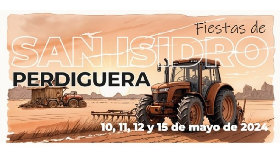 Cartel anunciador de las fiestas de San Isidro de Perdiguera.