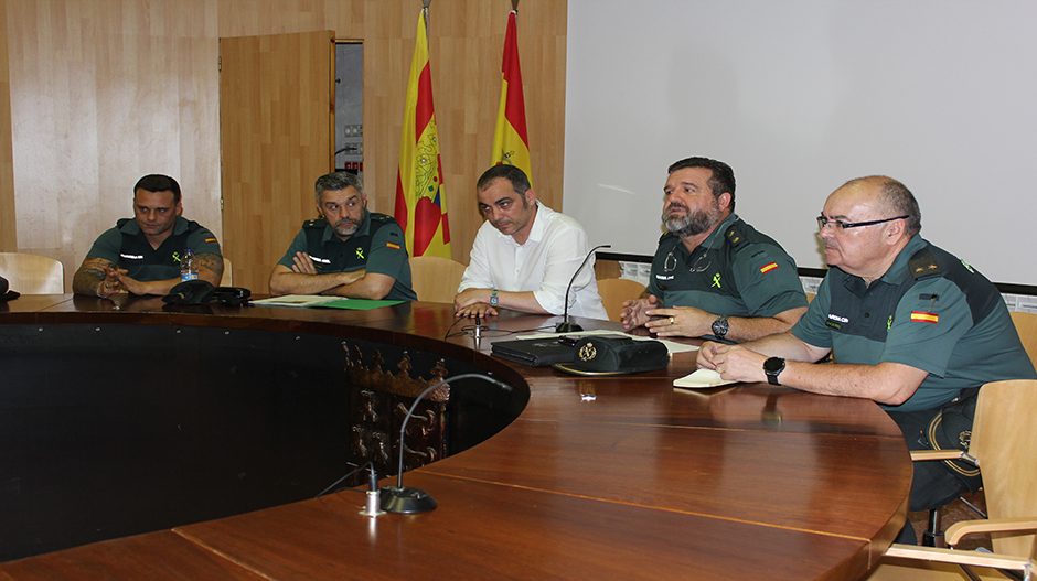 El teniente coronel de la Comandancia de la Guardia Civil de Huesca, José Enrique Cordobés, fue el encargado de abrir el acto organizado en Grañén.