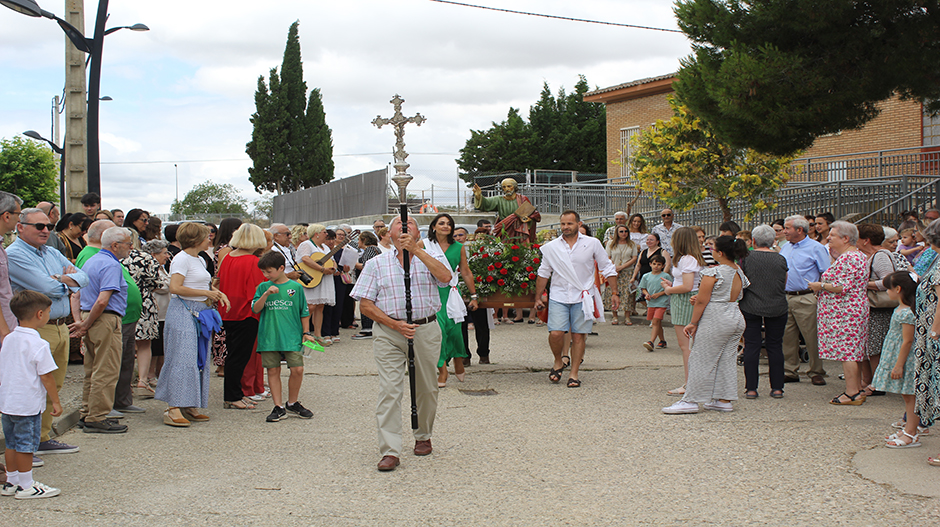Imagen del inicio de la procesión en honor de San Pedro.