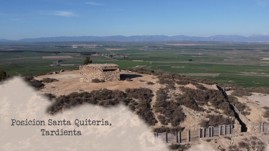 El vídeo incluye la posición de Santa Quiteria, en Tardienta, entre otros.