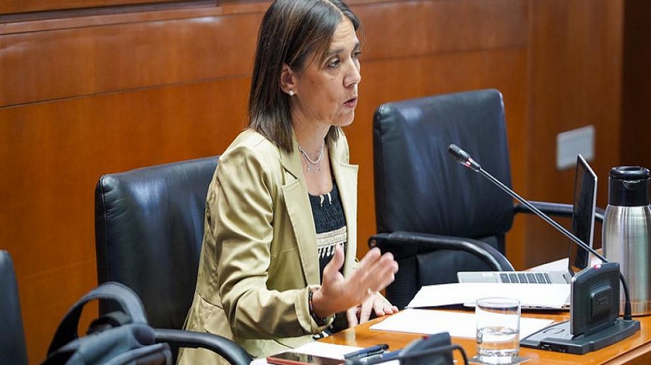 Ana Gómez, Interventora General, durante su comparecencia en la Comisión de Hacienda, Interior y Presupuestos del Gobierno de Aragón.