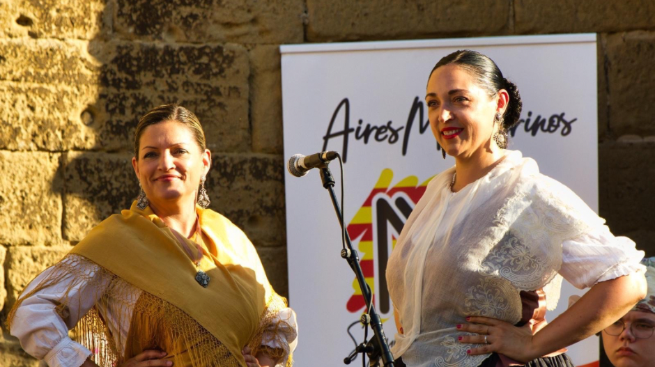 Elena Casaña, de Albalatillo, y Mercedes Budios, de Sariñena.