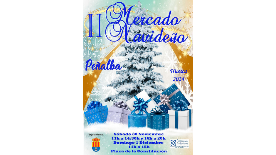 Cartel anunciador del mercado navideño.