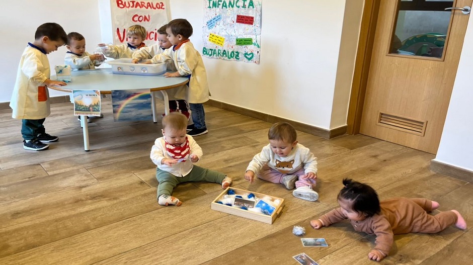 Actividad en el aula de Bujaraloz.