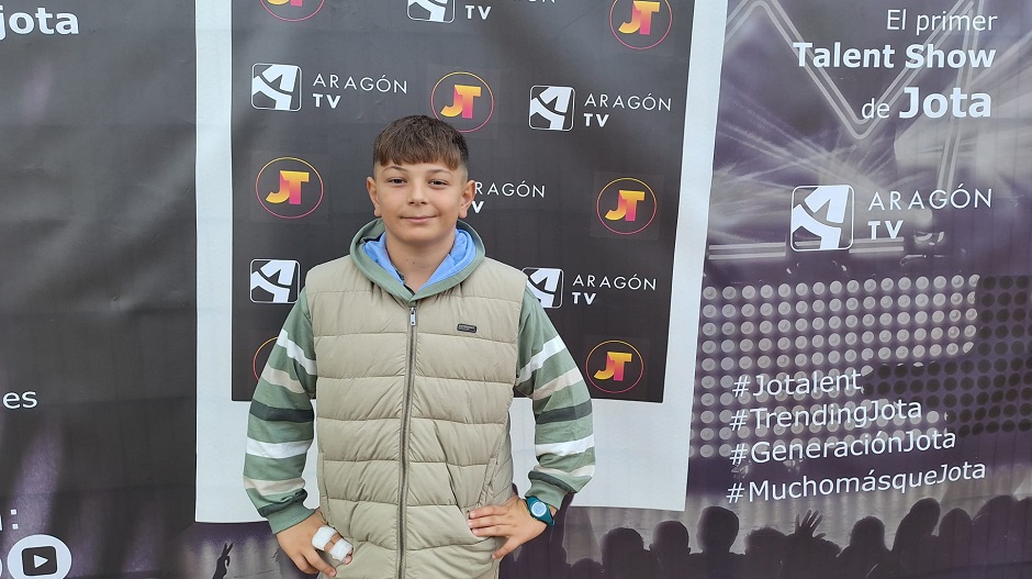 El najino, de 11 años, participa en la edición 'Jotalent Zagales', que se emite los domingos en Aragón TV.